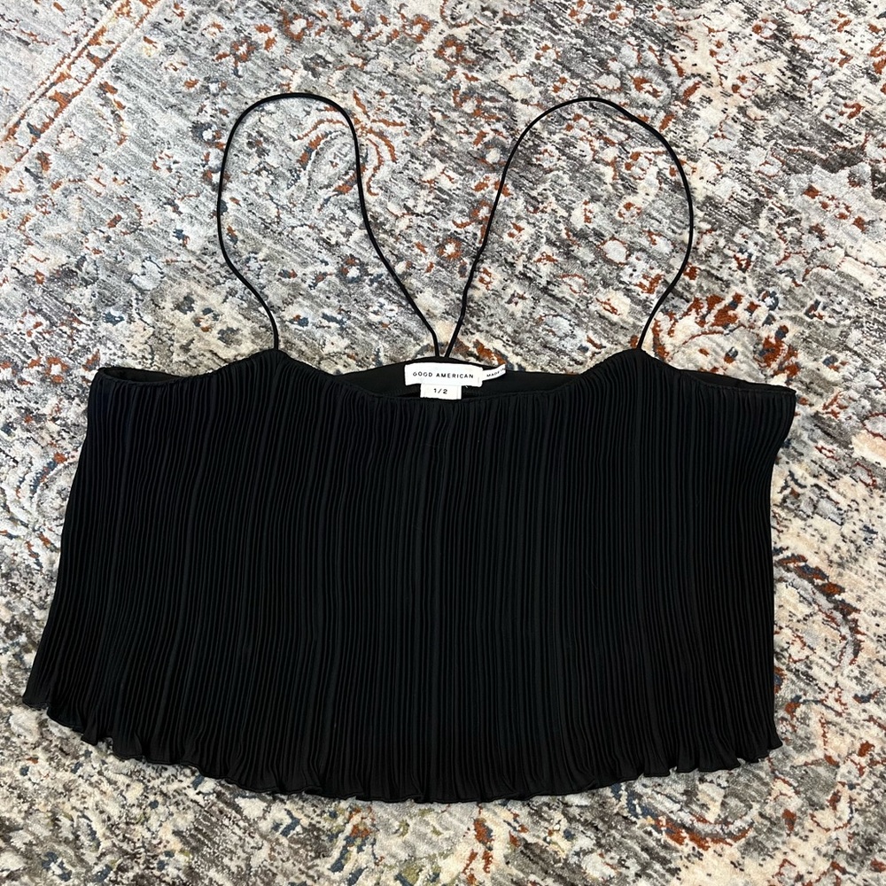 Good American Plissé Crop Top